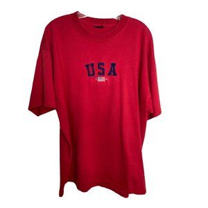 Old Varsity Brand USA Vintage Mens Short-Sleeve T-Shirt Size M/L Surfer Grunge